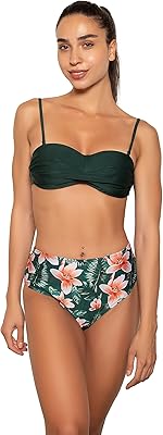 Indiglow ensemble bikini deux pièces taille haute à imprimé floral pour femme. Diaytar : Quand qualité rime avec économie