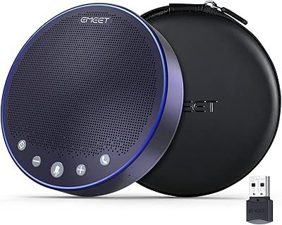 Haut-parleur de conférence bluetooth imate m3 avec 4 microphones ai pour une capture