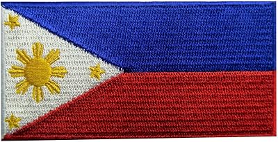 Patch brodé du drapeau philippin au fer sur l'emblème national