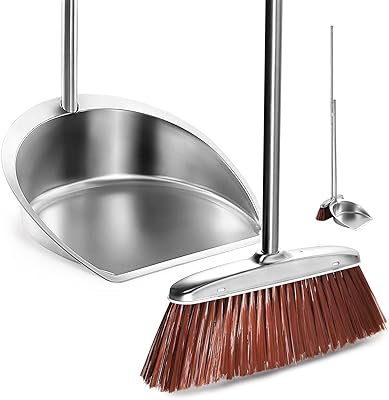 Ensemble pelle à poussière et balai pour maison, balai robuste à long manche