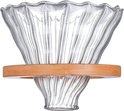 Séchoir à café en verre, v60 verser sur le café avec base
