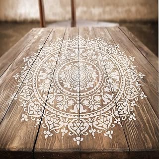 Pochoir mandala de prospérité pour murs – mural réutilisable mieux qu'un