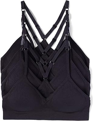 Lot de 4 soutiens-gorge de sport calon confortables et sans coutures dans le dos