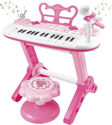 Piano jouet à clavier okooz® pour jeunes enfants avec microphone - cadeau éducatif