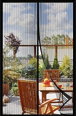 Porte moustiquaire magnétique convient aux portes de 60" x 96" moustiquaires avec aimants
