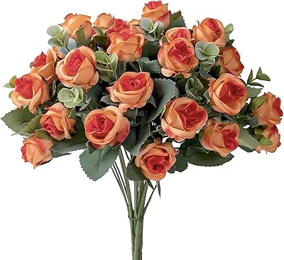 Bananahome 3 bouquets de roses artificielles en soie pour décoration 33