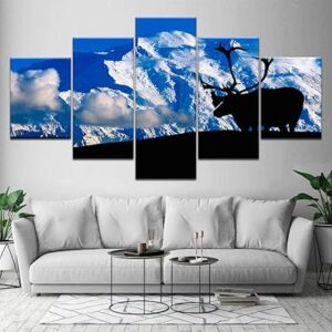 5 panneaux par nyjnn, 5 pièces sur toile, cerfs et icebergs, impression d'art mural sur toile pour la décoration intérieure. Diaytar Sénégal : Des milliers de produits à portée de clic, livrés chez vous