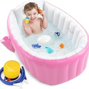 Yoyo home baignoire gonflable en plastique pour bébé, baignoire de voyage portable antidérapante, petite baignoire pliable épaisse avec pompe à air (rose). Diaytar : Faites des achats intelligents en quelques clics