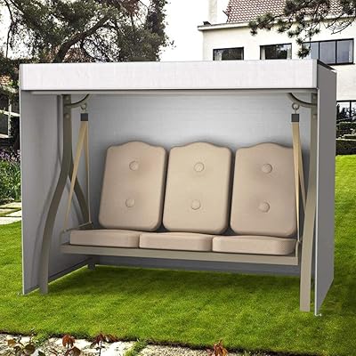 D&d housse de balançoire de jardin originale 3 places, imperméable, coupe-vent, anti-uv, robuste