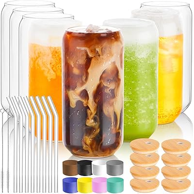 Ensemble de tasses à boire bwave de 16 oz, tasses à café glacé
