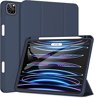 Étui jetech pour ipad pro 11 pouces (modèle 2020/2021/2022) avec porte-crayon, prend