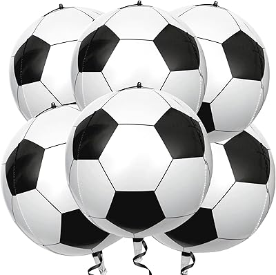 Ballons de football pour décorations de fête de football, grand paquet de 6