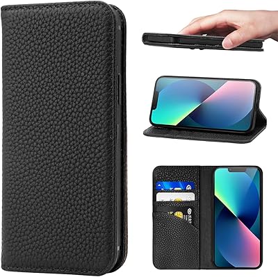 Étui pour téléphone portable nanhu iphone 13 en cuir naturel avec porte-cartes