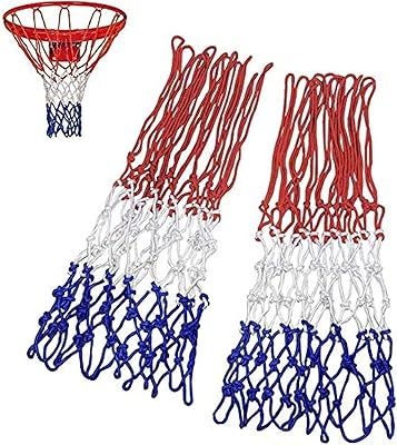 Filet de basket-ball de remplacement robuste pour intérieur et extérieur, 2 pièces, résistant