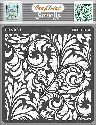 Pochoirs floraux craft treat pour peindre sur bois toile papier sols murs