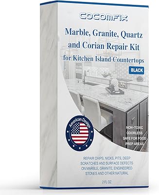 Kit de réparation d'éclats de comptoir en quartz. kit de réparation de marbre