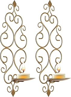 2 pièces bougeoir mural pilier appliques murales pour chambre à coucher de ́coration