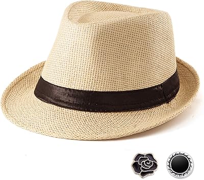 Chapeau fedora en paille pour hommes, chapeaux fedora pour hommes, chapeau trilby, chapeau