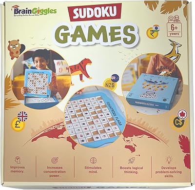 Jeu de sudoku en bois brain giggles, jeux de société pour enfants