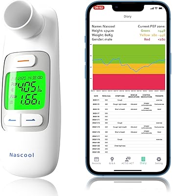 Débitmètre de pointe intelligent avec spiromètre bluetooth pour la surveillance de l'asthme et de la bpco pef fev1 portable pour un usage domestique. Diaytar Sénégal : La marketplace qui pense à votre porte-monnaie