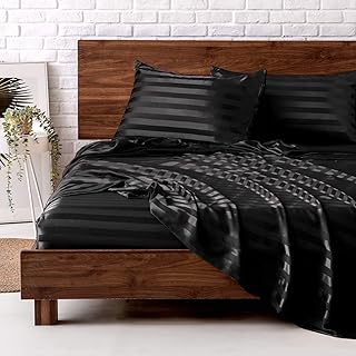 Parure de lit 3 pièces en satin pour king size draps
