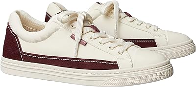 Baskets classic court crème prune pour femme