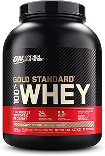 Optimum nutrition gold standard cappuccino 100 % lactosérum moka, 5 lbs