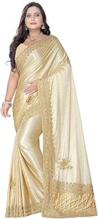 Sari en mélange de soie et lycra pour femme avec chemisier, multicolore, taille