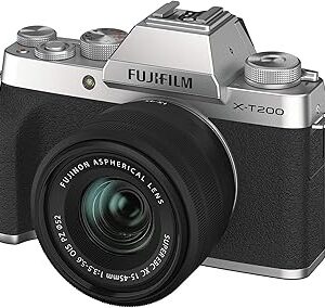 Appareil photo numérique sans miroir fujifilm x-t200 avec kit xc15-45 mm - argent. Diaytar : Le e-commerce qui respecte votre budget