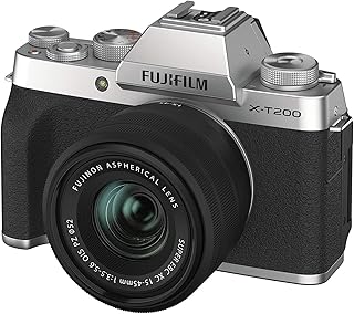 Appareil photo numérique sans miroir fujifilm x-t200 avec kit xc15-45 mm - argent
