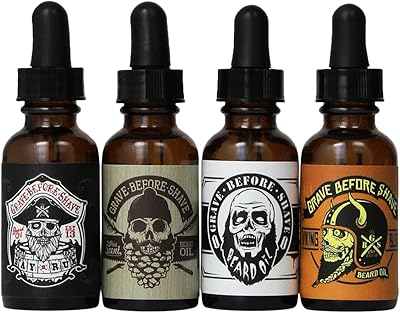 Lot de 4 huiles à barbe grave before shavetm