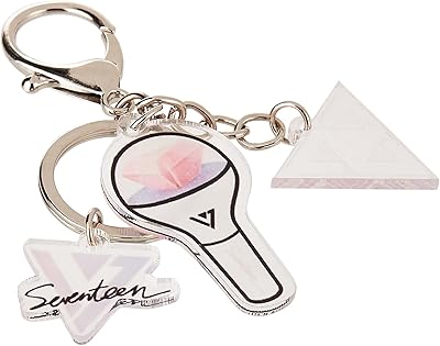 Porte-clés, 3 pièces, logo, bâton lumineux, articles populaires, porte-clés, bâton lumineux k-pop seventeen