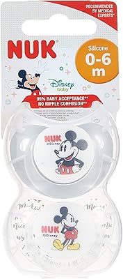 Sucette dentaire en silicone nuk trendline mickey mouse et minnie mouse paquet