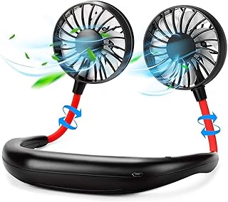 Mini ventilateur de cou personnel usb à rotation à 360 degrés, ventilateur
