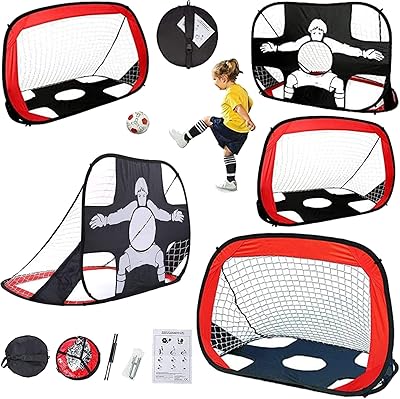 Filet de football portable et pliable dalmaun pour enfants, double usage pour l'entraînement