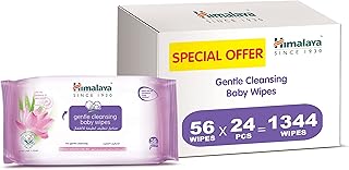 Lingettes nettoyantes douces pour bébé himalaya sans alcool ni parabènes pour peaux sensibles