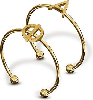 Ensemble de bagues empilables alpha phi sorority shop - bagues réglables avec placage