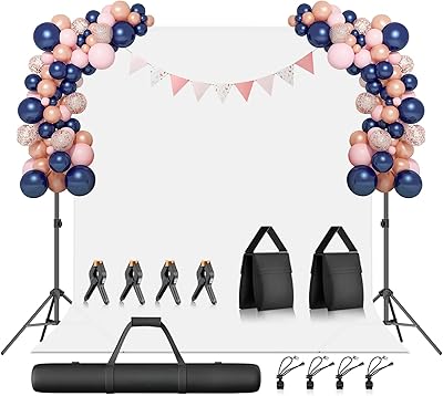 Emart kit de support de toile de fond avec blanche système studio photo