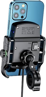Support de téléphone pour moto orcas chargeur sans fil clip de support guidon