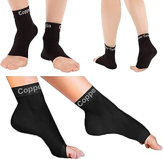Chaussettes de compression pour fasciite plantaire cooper avec soutien de la cheville, chaussettes de compression en cuivre garanties pour fasciite plantaire avec soutien de la voûte plantaire et manchons de cheville pour hommes et femmes - 1 paire, noir, gris, gris. Diaytar Sénégal : Qualité garantie, prix imbattables, livraison rapide