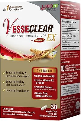 Lapo nutrition vecycler ex : nattokinase nsk-sd+elastine f pour des vaisseaux sanguins propres