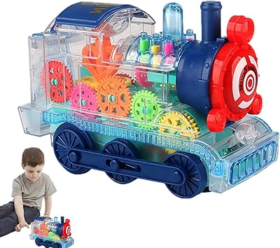 Jouet de train à engrenages train électrique pour enfants avec lumières