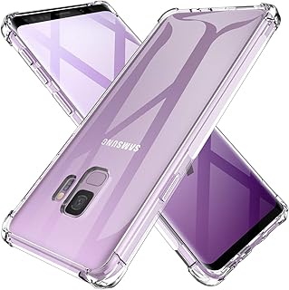 Coque de protection transparente antichoc pour samsung galaxy s9, design flexible et fin