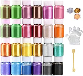 Poudre de mica 24 couleurs 240 g (24 x 10 g) de teinture