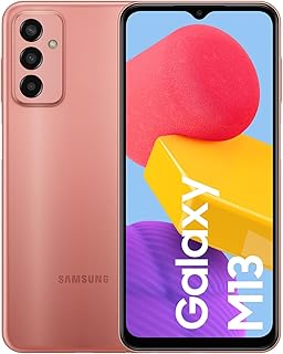 Téléphone portable samsung galaxy m13 sans sim, système android, 4 go de ram