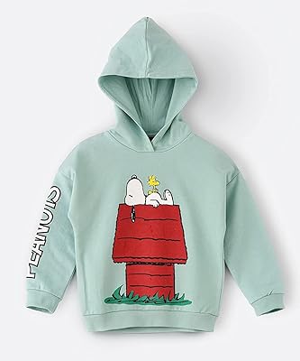 Sweat à capuche snoopy pour petite fille - bleu, 5-6 ans