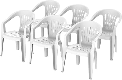 Ensemble de 6 chaises amira cosmoplast, blanc