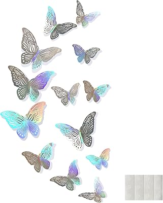 Autocollant mural papillon décoration murale papillon 3d avec diffuseur pour chambre