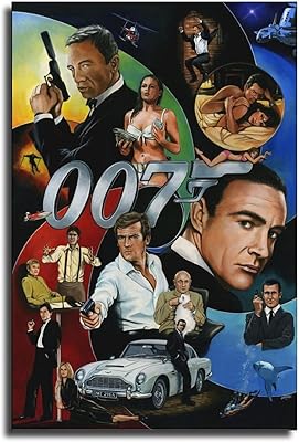 Affiche d'art sur toile ygm james bond 007 affiche mural moderne