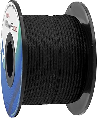 Bobine de fil de polyéthylène tressé de 100 pieds 08 mm 100% uhmwpe
